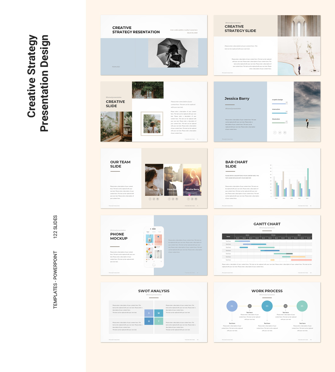 Creative Strategy Powerpoint Template Presentation Slide - Gambaran