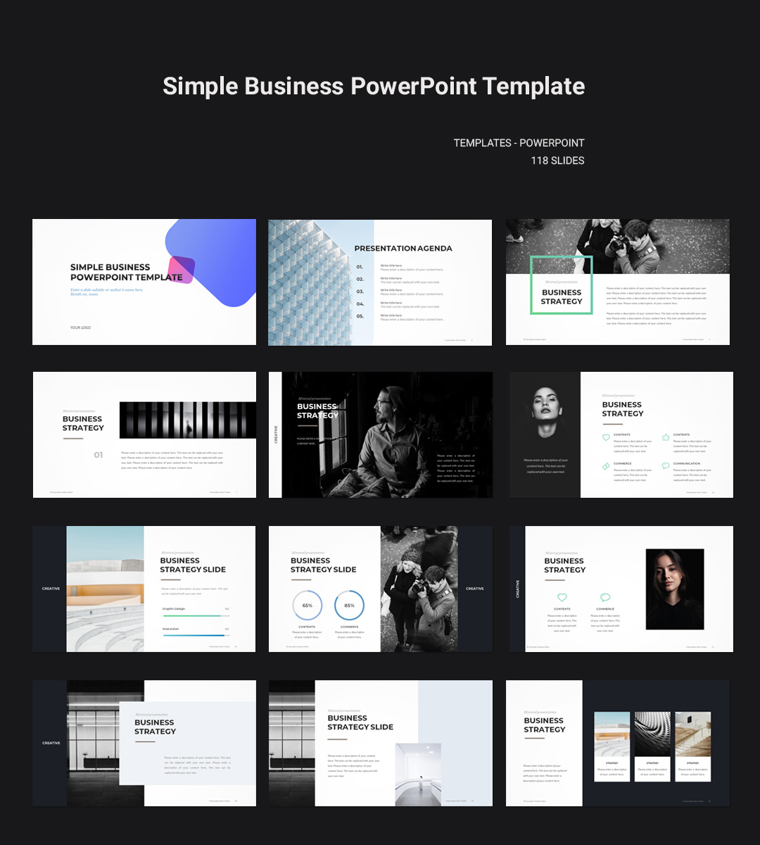 Simple Business PowerPoint Template - Download PowerPoint