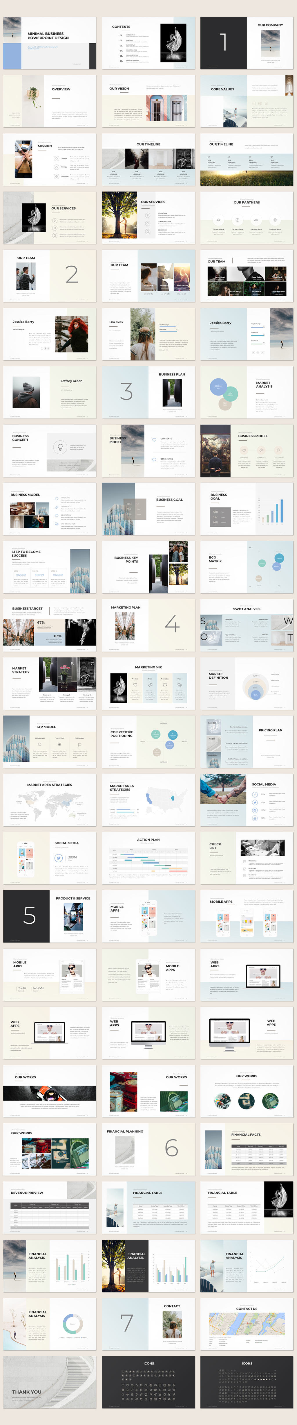 Minimal Business Plan PowerPoint Template