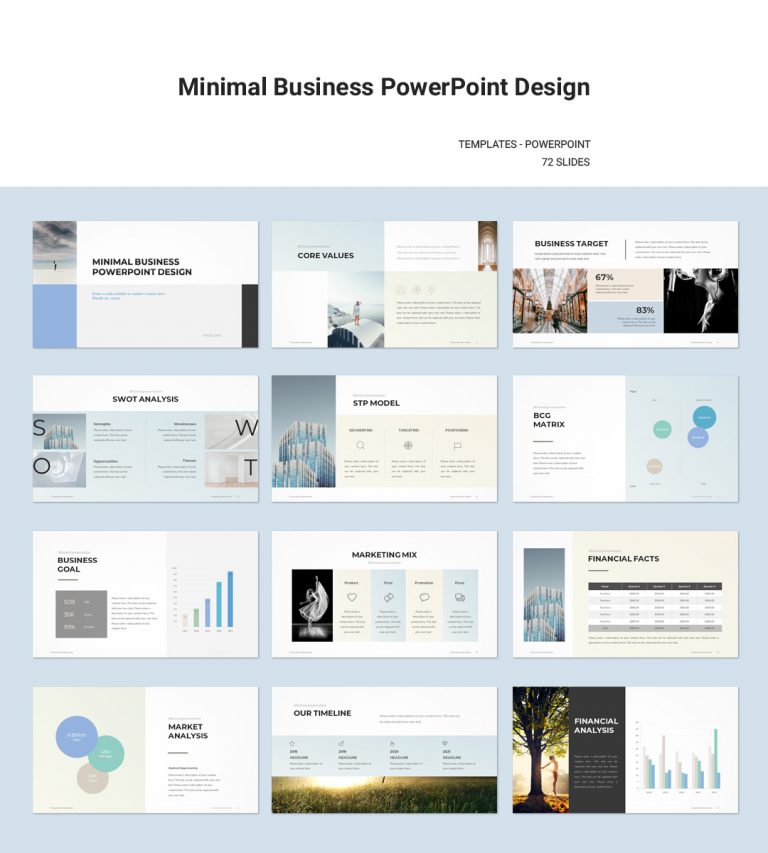 Simple Business Powerpoint Design Minimal Business Plan PowerPoint Template