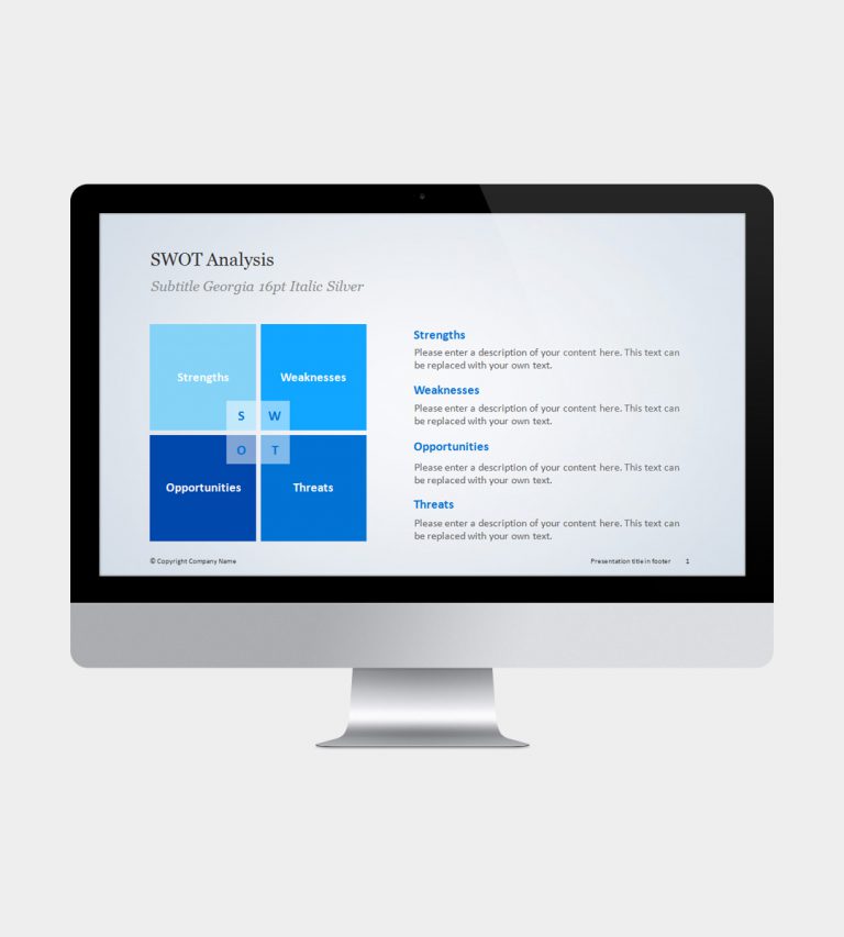 SWOT ANALYSIS POWERPOINT TEMPLATE MICROSOFT FREE DOWNLOAD visual data 4