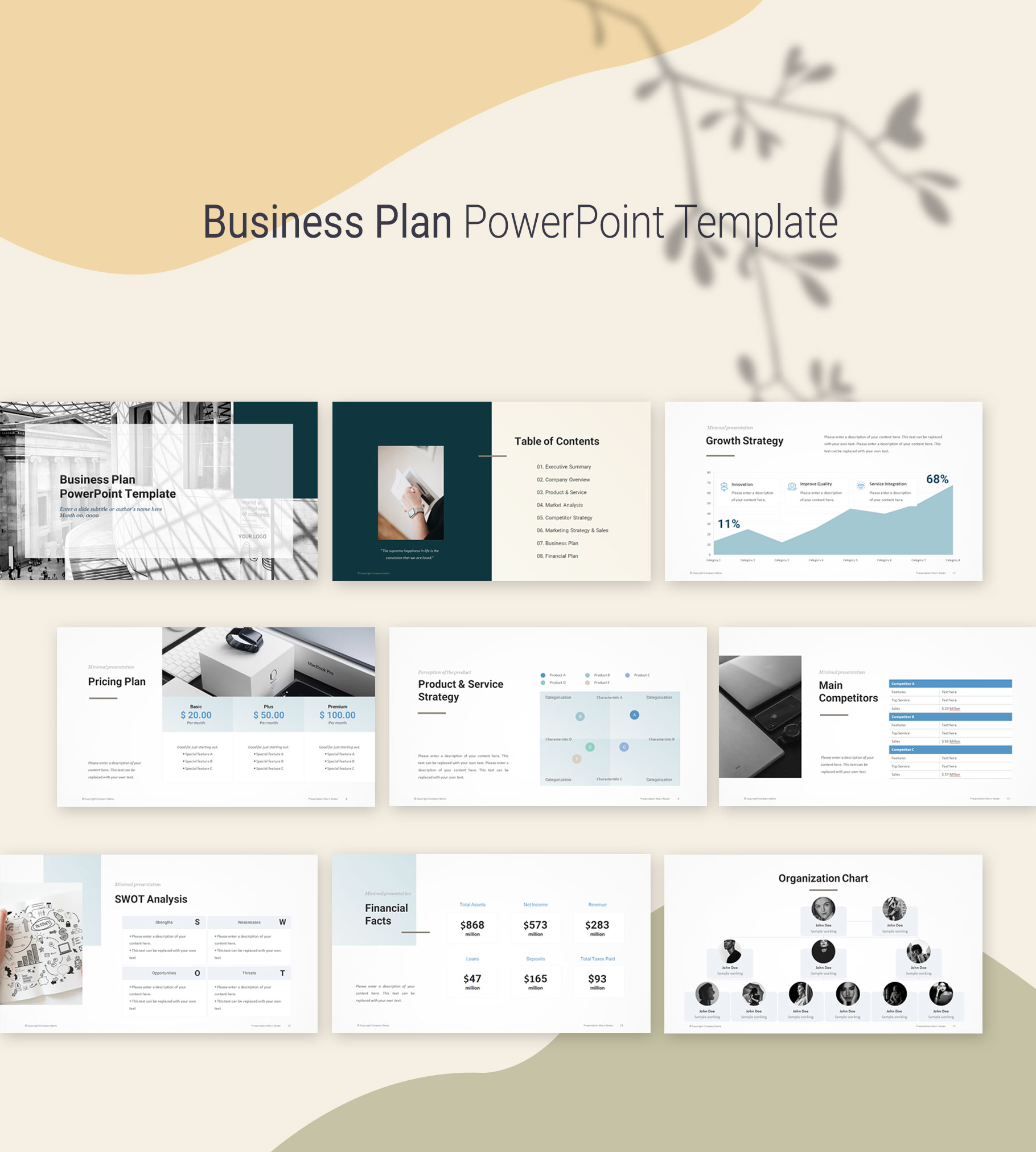 simple business plan powerpoint template