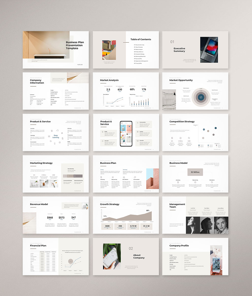 Business Plan PowerPoint Template 001