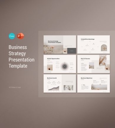 Business Strategy Presentation Template Cover