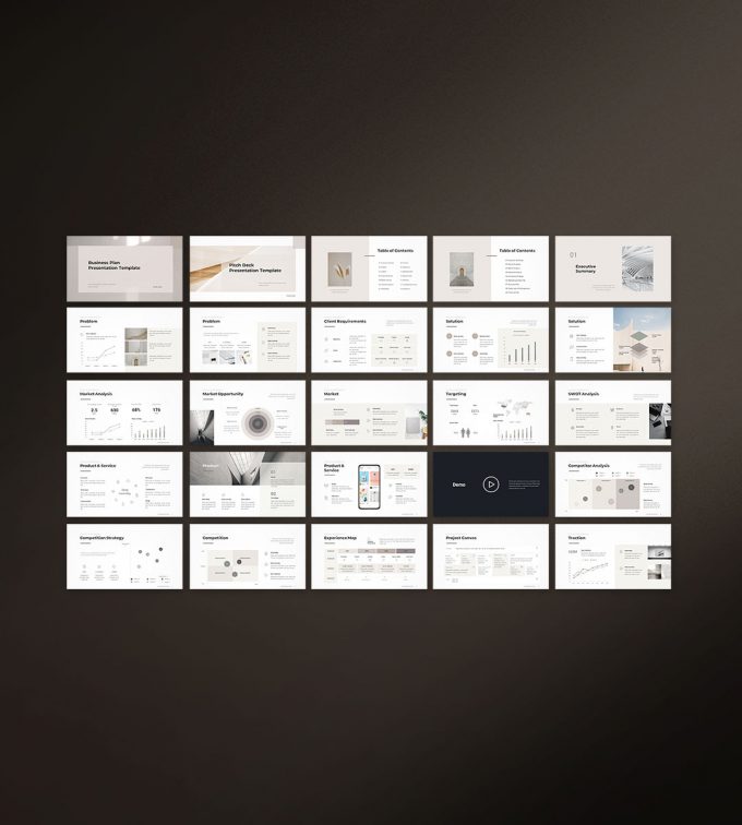 Business presentation template preview01