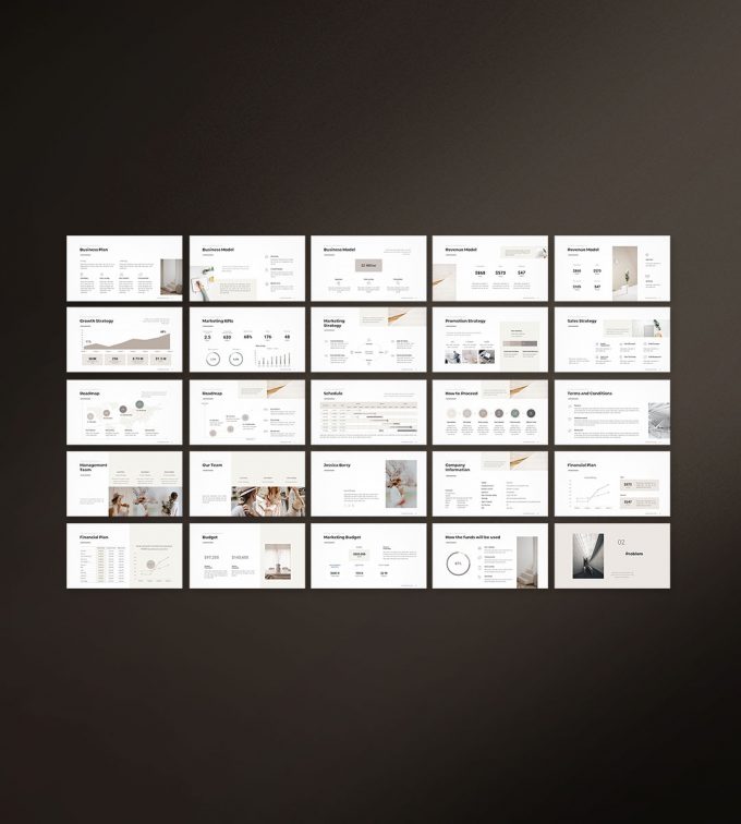 Business presentation template preview02