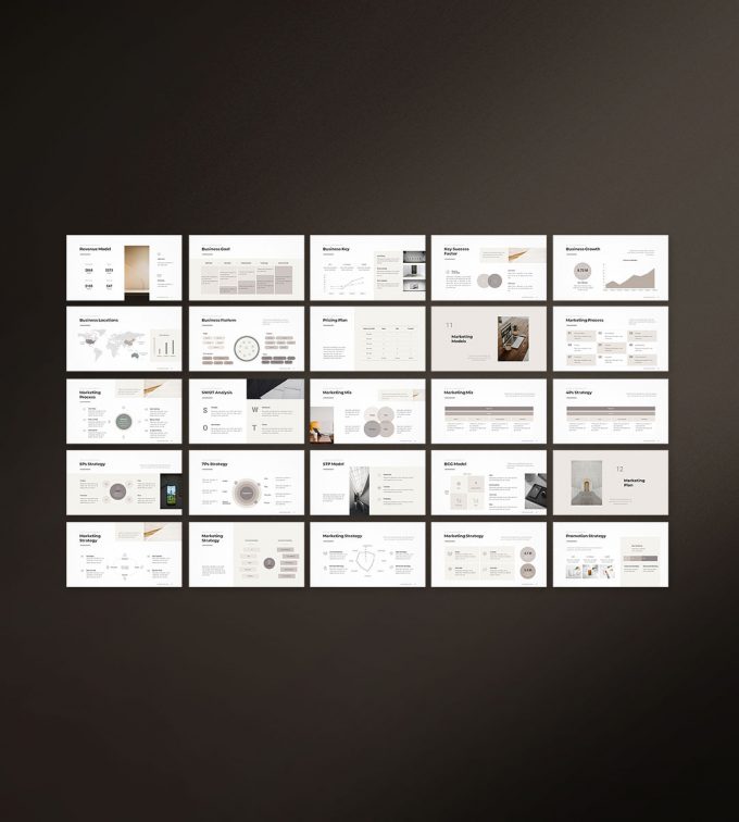 Business presentation template preview08