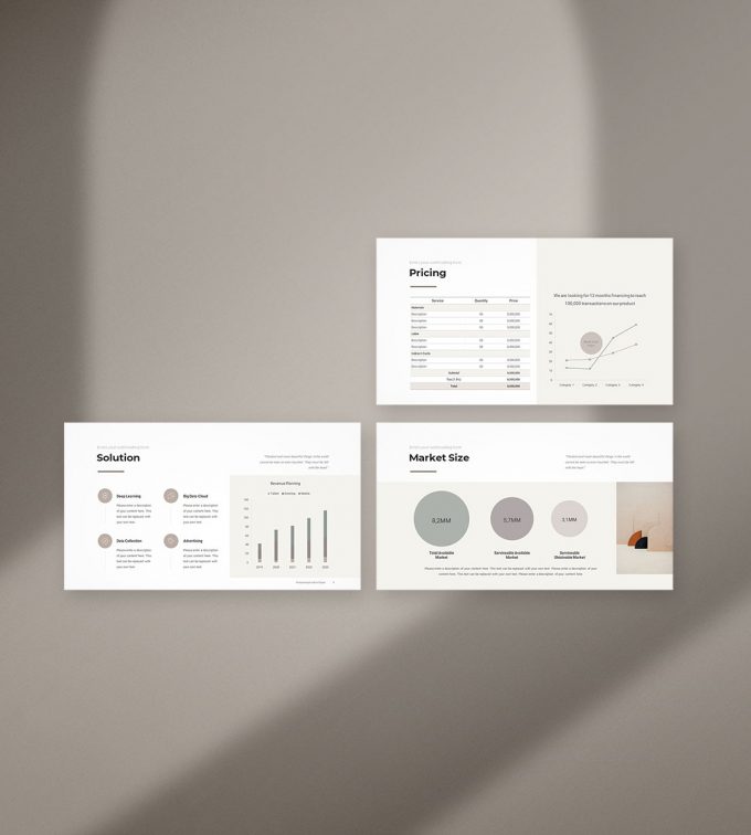 Business presentation template preview a