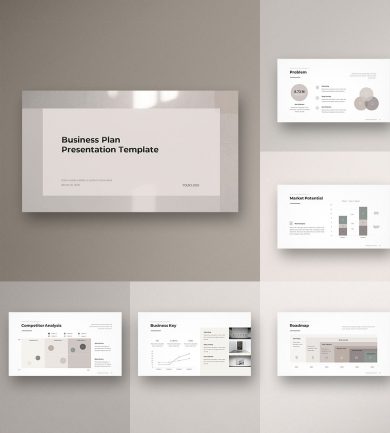 Business presentation template cover