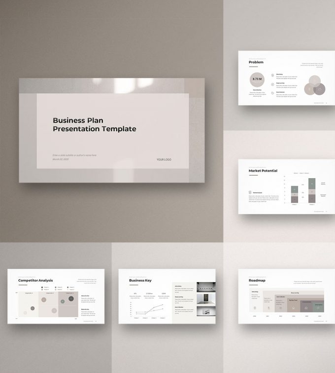 Business presentation template cover
