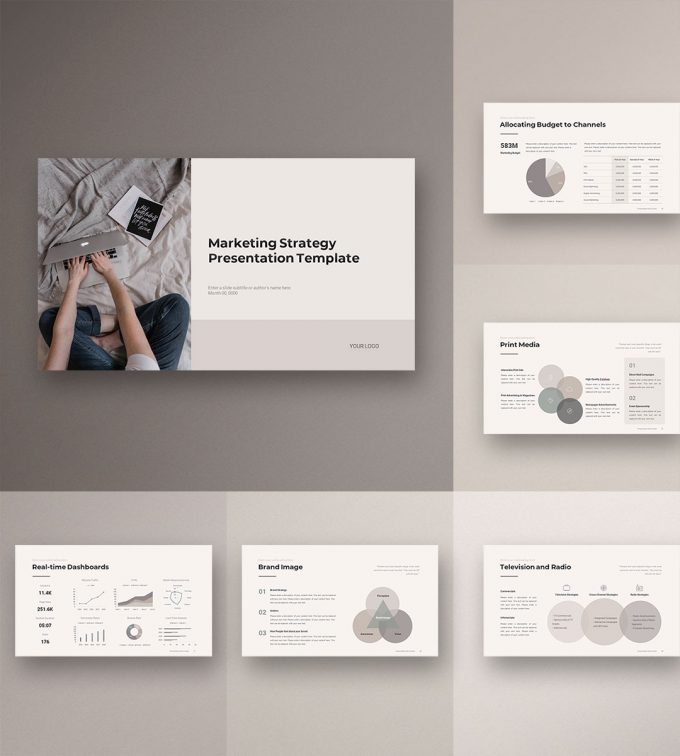 Marketing Strategy Presentation Template Cover 1