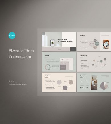 Canva Elevator Pitch Presentation Preview 1